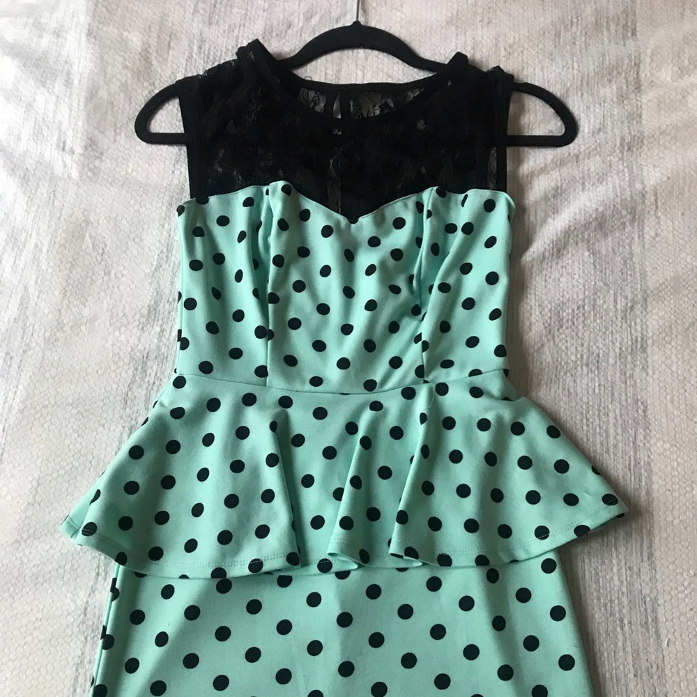 NWT Retro Style Peplum Dress Size S